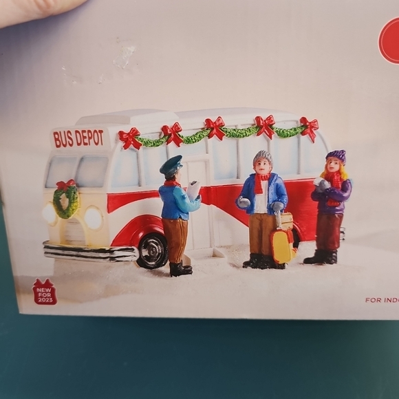 NIB St. Nicholas Square Village Bus Christmas Decor Illuminated Hand-Painted - Picture 3 of 7